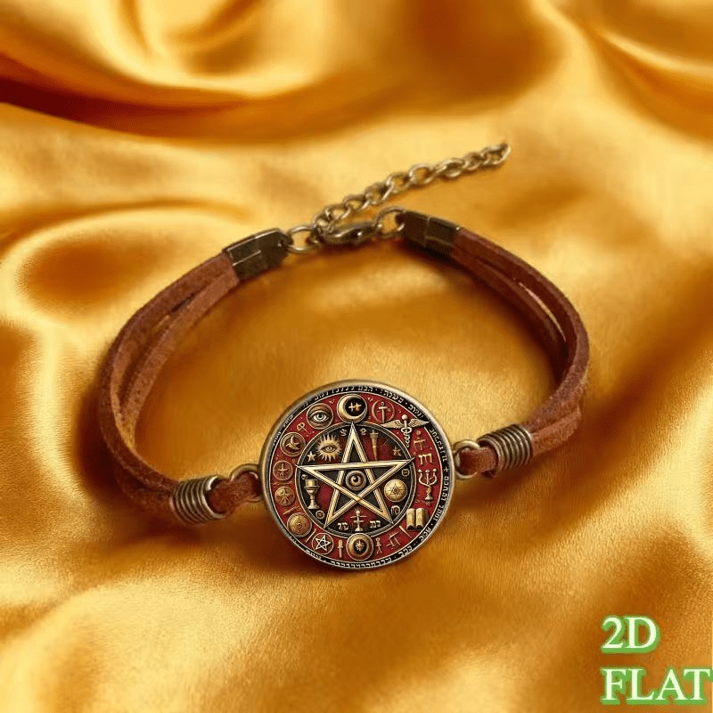 Vintage 2D Flat Pattern Bracelet, Fashionable Gift